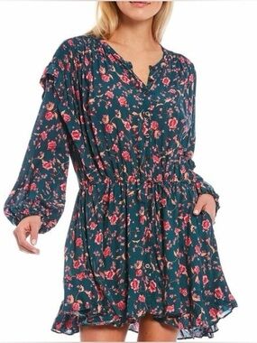 Free People Flower Fields Mini Dress, Size Small EXCELLENT CONDITION